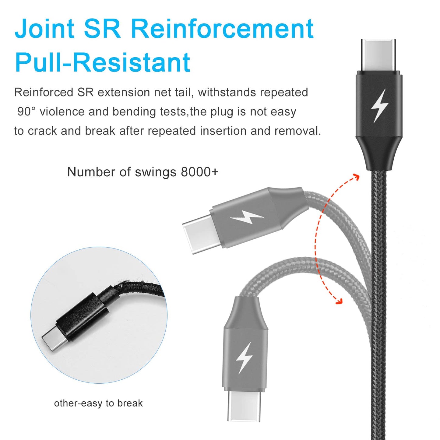 LHJRY Travel Essentials, 4 in 1 Multi Charging Cable 2Pack 6.6ft Multiple Charger Cord USB A to USB C/Micro USB Connector for Cell