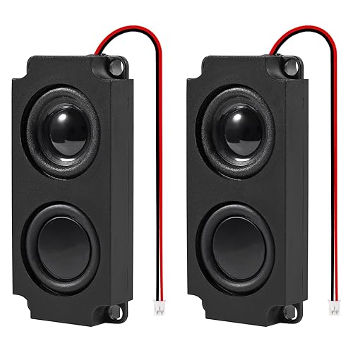 2Pcs 5W 8 Ohm Speaker Double Cavity 5 Watt Mini Speaker Full-Range Advertising Machine Loudspeaker 3.3V 5V with JST-PH2.5mm 2 Pin Interface