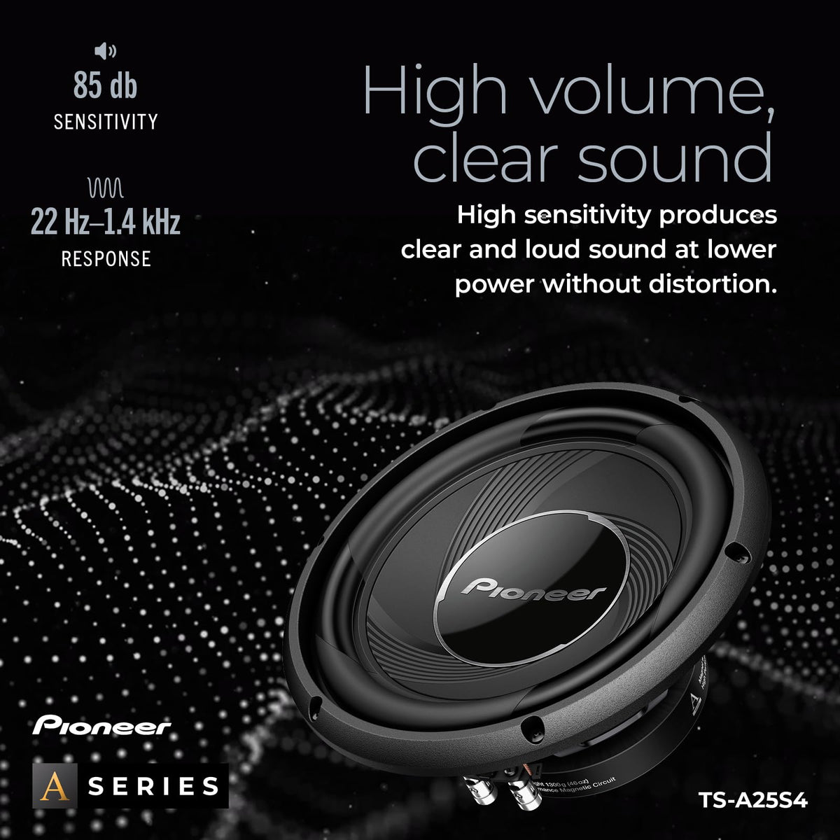 PIONEER A-Series TS-A25S4 10" Subwoofer 1300W Max