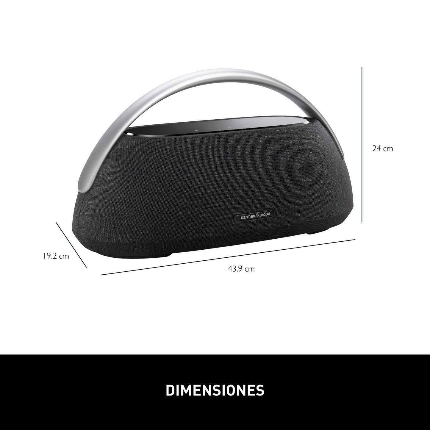 Harman Kardon Go + Play 3 - Portable Bluetooth speaker with superior sound and 8 hours playtime, USB Charging, Auto self tuning, Dual far-field