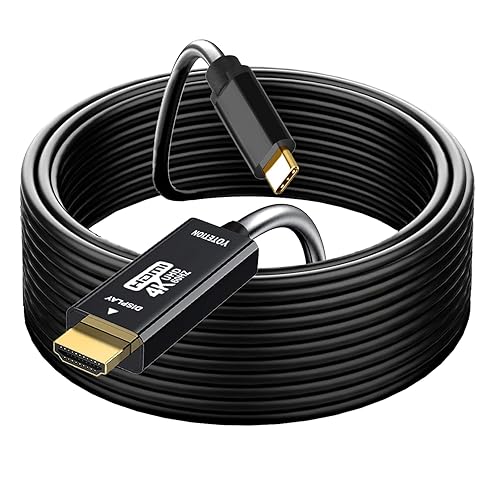 USB C to HDMI Cable 25FT 4K60HZ,USB Type C to HDMI Adapter, Thunderbolt 3/4 to HDMI Cable Compatible with Galaxy S22 /S20, MacBook Pro/Air 2020, iPad