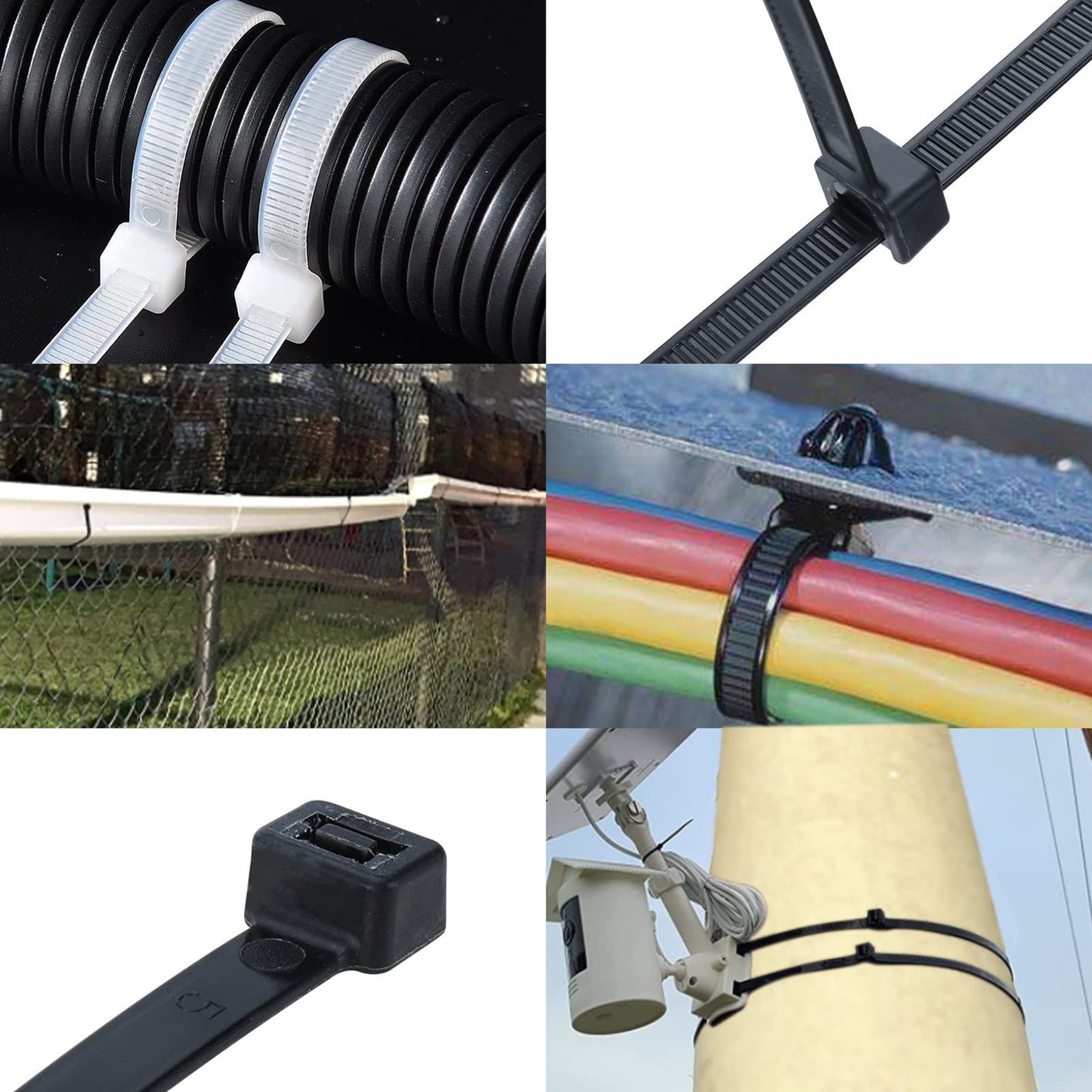 NORJIN 50 Pcs 36 Inch Extra Long Zip Ties Heavy Duty Nylon Cable Ties with 175 lbs Tensile Strength Self-locking Industrial Durable Cable Tie