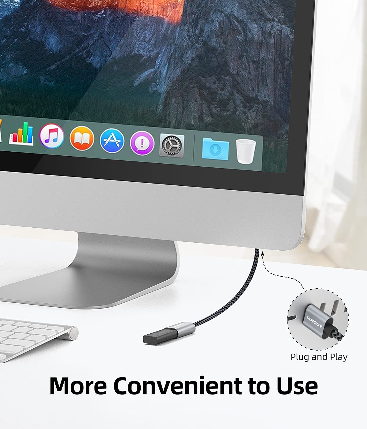 SUNGUY 5Gbps USB 3.0 Extension Cable, 1FT USB A Male to Female Extender Cord, Braided High Data Transfer Compatible with Xbox, Hard Drive, Webcam, USB
