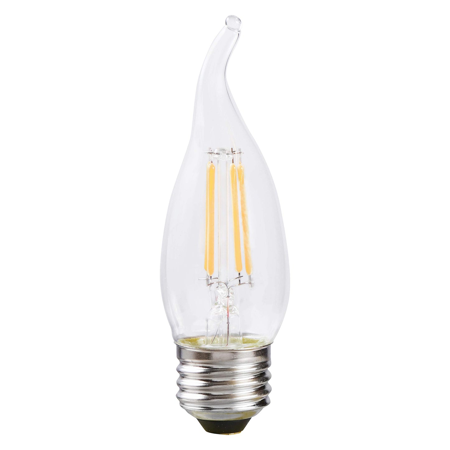 Sylvania LED TruWave Natural Series Candelabra Light Bulb, 60W Daylight Medium Base, Dimmable, Clear, Candle Tip - 2 Pack