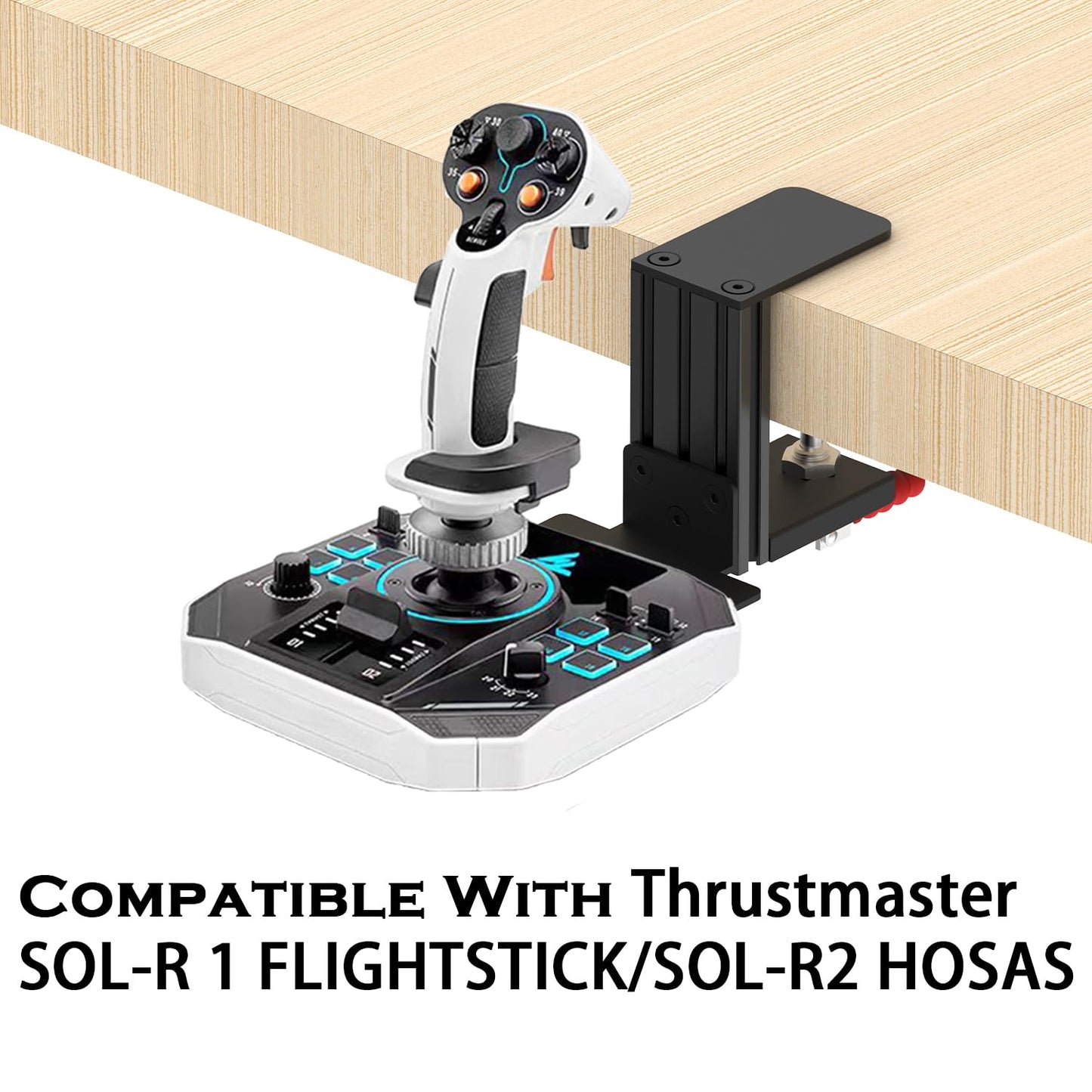 Flight Sim Game Joystick Desk Mount,Hotas Mount - Compatible with Thrustmaster T. Flight Hotas One/4/X,Sol-R2/Sol-R1,SimTask Farmstick,WINWING URSA