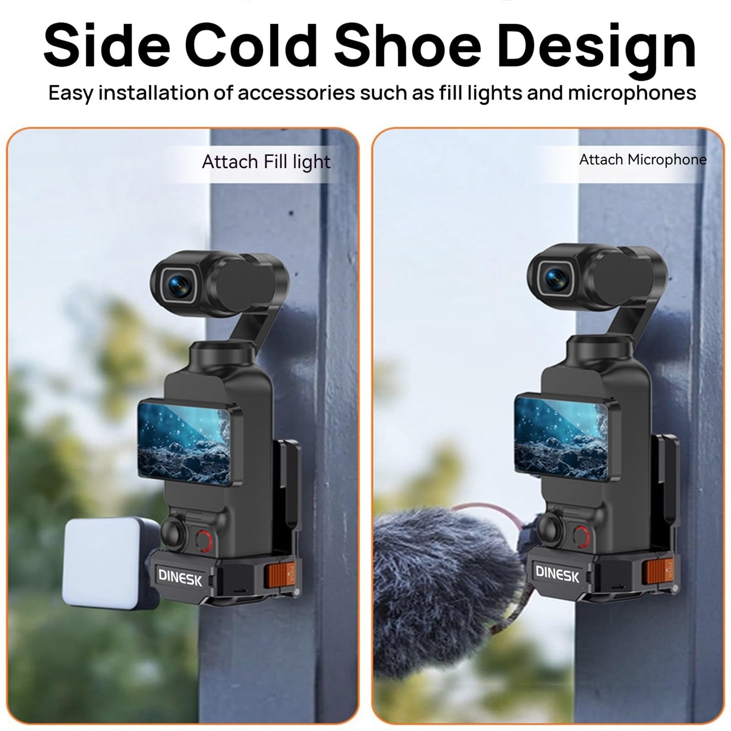 Osmo Pocket 3 Magnetic Mount,Magnet Expansion Adapter Holder with Cold Shoe on Iron Fence/Refrigerators/Iron Rods,Aluminum Alloy Magnetic Mount Holder