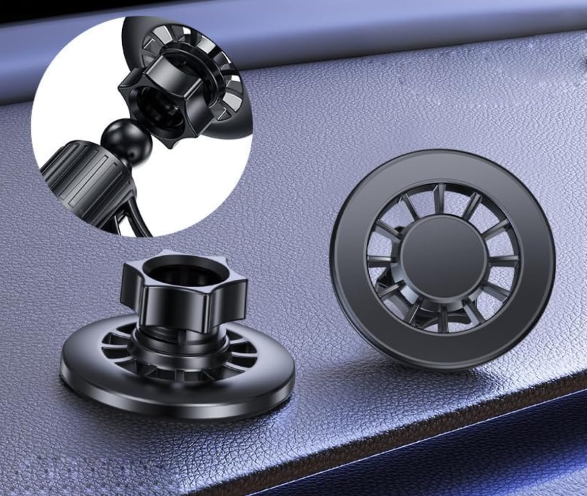 RecDec for Magsafe Car Mount Phone Holder Replacemet Magnetic Stand Base with 17mm Ball Joint Socket for Mag Safe iPhone Andriod Smartphone Windshield
