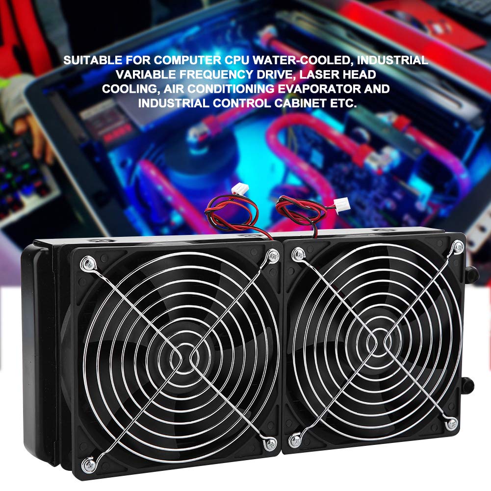 240MM Water Cooling Radiator for CPU - High Performance 18 Tube Aluminum Heat Sink with Dual Fan - Compatible with PC Liquid Cooling System