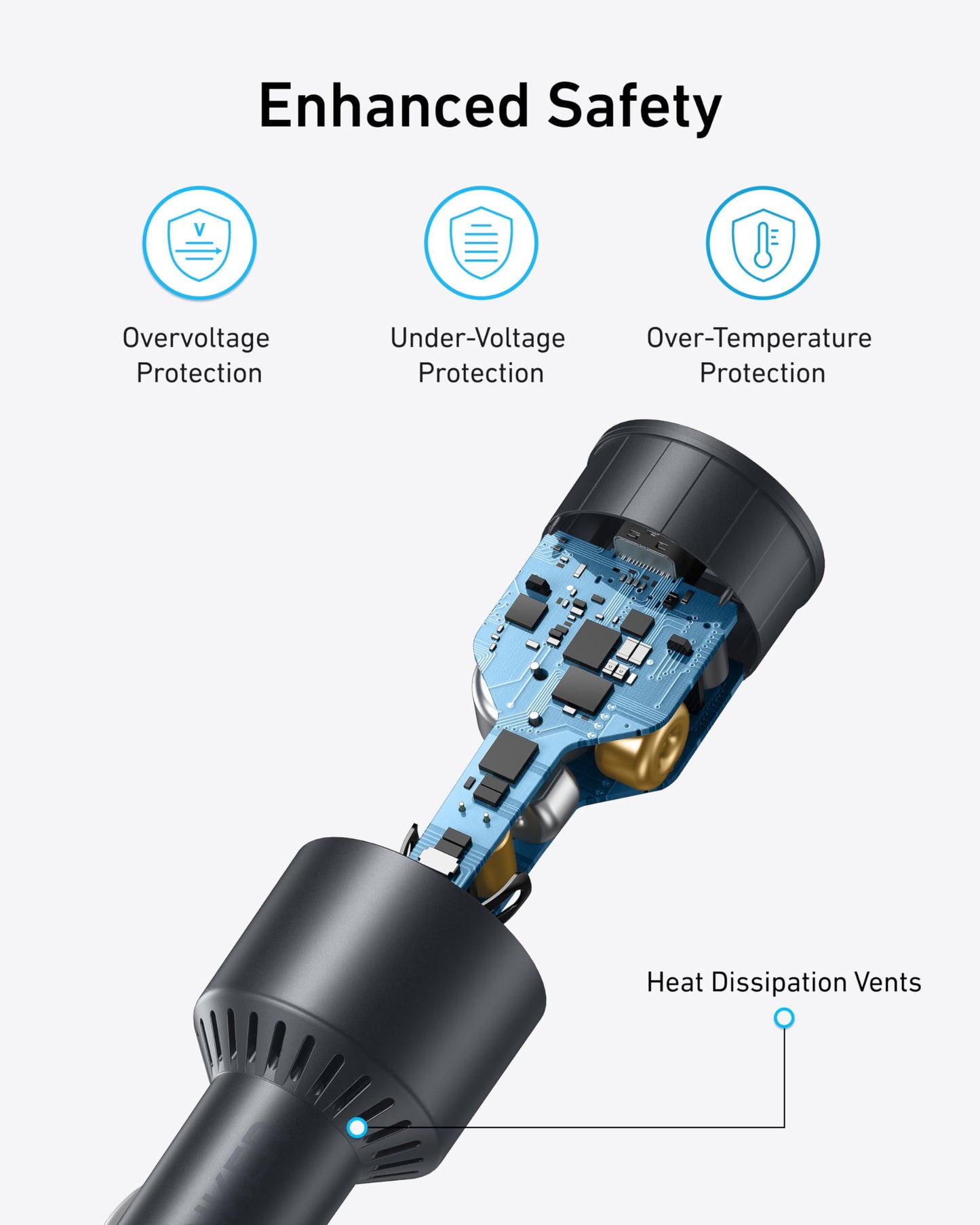Anker iPhone 17 USB-C Car Charger, 167.5W Max 3-Port Ultra-Compact Type-C Fast Car Charger for MacBook Pro/Air, iPhone 17/16/15 Series, Samsung