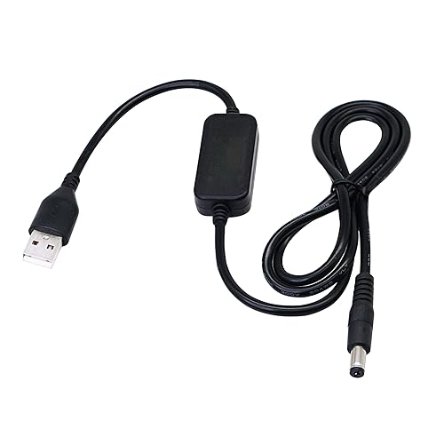 SinLoon 3.28ft USB 5V to DC 12V Converter Step Up Voltage Converter Power Cable,for Camera, Desk lamp, Speakers, Blue Tooth Headset, and Other 5V…