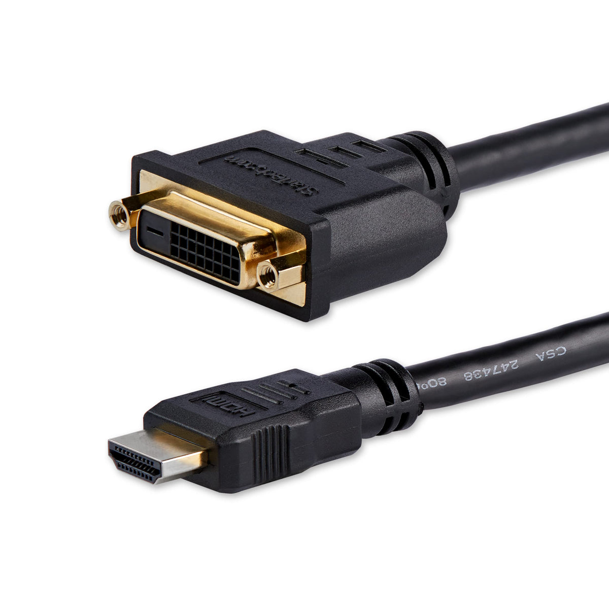 StarTech 10-Pack 8in HDMI to DVI-D Cable, Black (HDDVIMF8IN10PK)