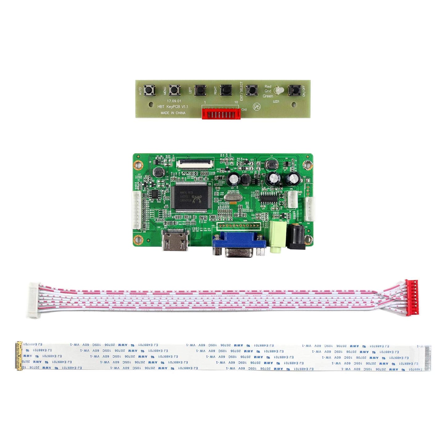 VSDISPLAY VGA Board for 1366x768 11.6inch 13.3in 14" 15.6" LP156WHU B156XTN04 NT156WHM N156BGE 30Pin EDP LCD Screen