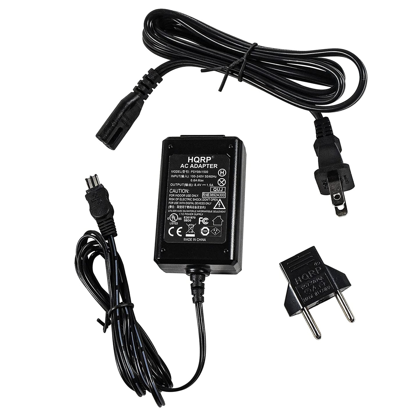HQRP Replacement AC Adapter/Charger Compatible with Sony Mavica MVC-CD500 / MVCCD500 Digital Camera CCD-TRV65E CCD-TRV69E CCD-TRV13E CCD-TRV15E