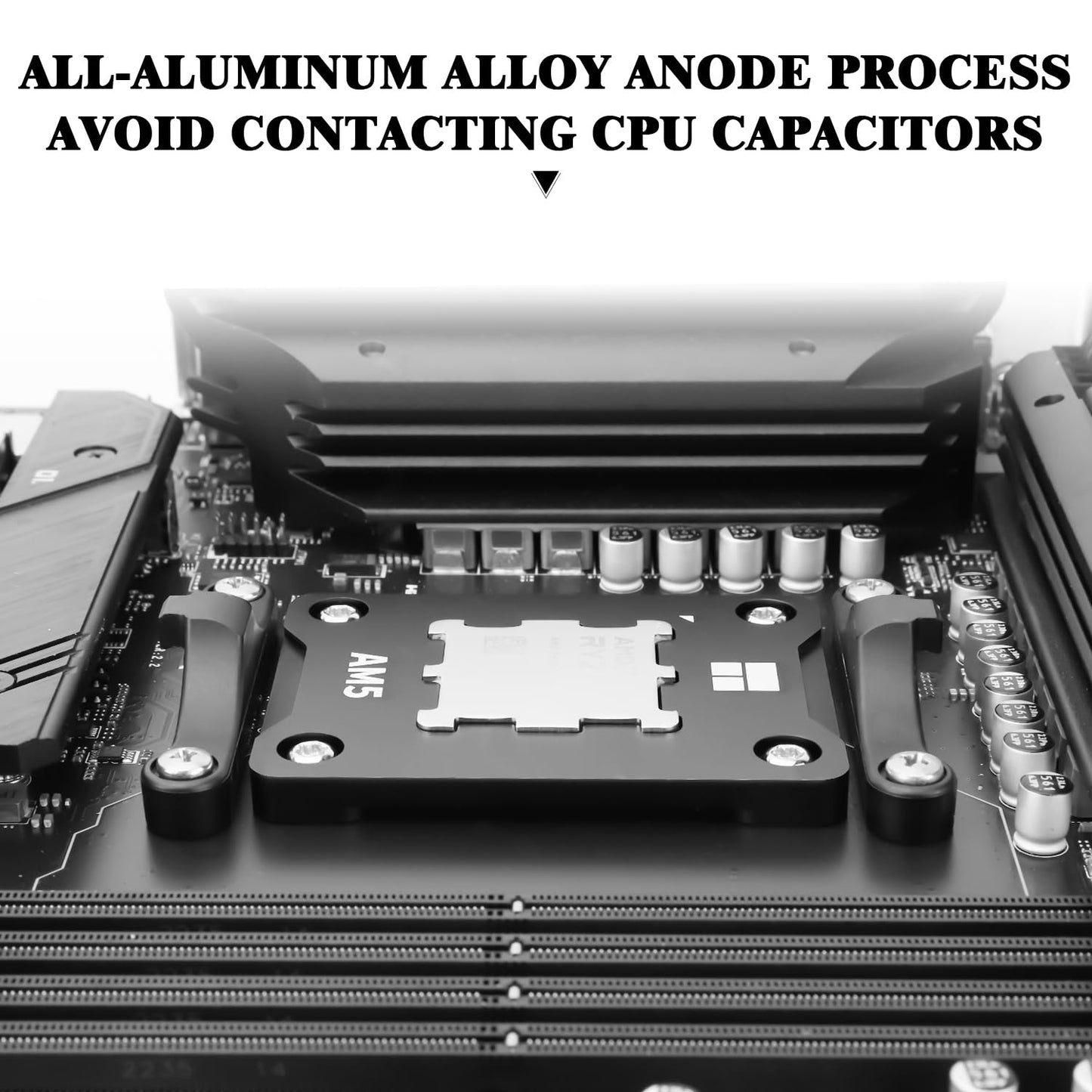 Thermalright ASF Black V2 AM5 CPU Holder, AM5 Safety Fixed Frame, AM5 Secure Frame, Corrective Anti-Bending Fixing Frame, AM5 Anti-Bending Contact