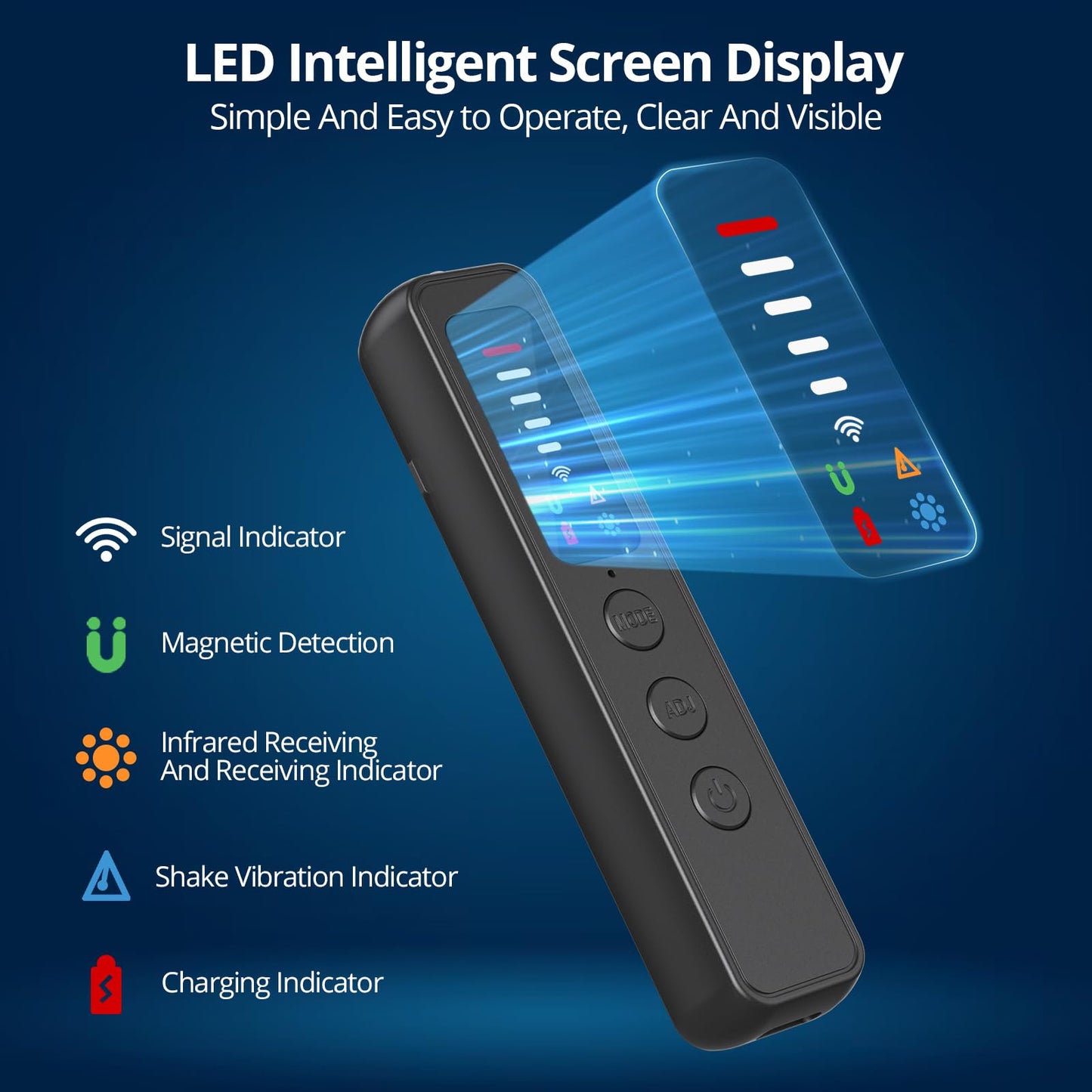 Souhpyh Hidden Camera Detector, Spy Camera Detectors - AI-Powered Anti-Spy Device, GPS Tracker & Bug Detector, Portable RF Signal Scanner for Hotels