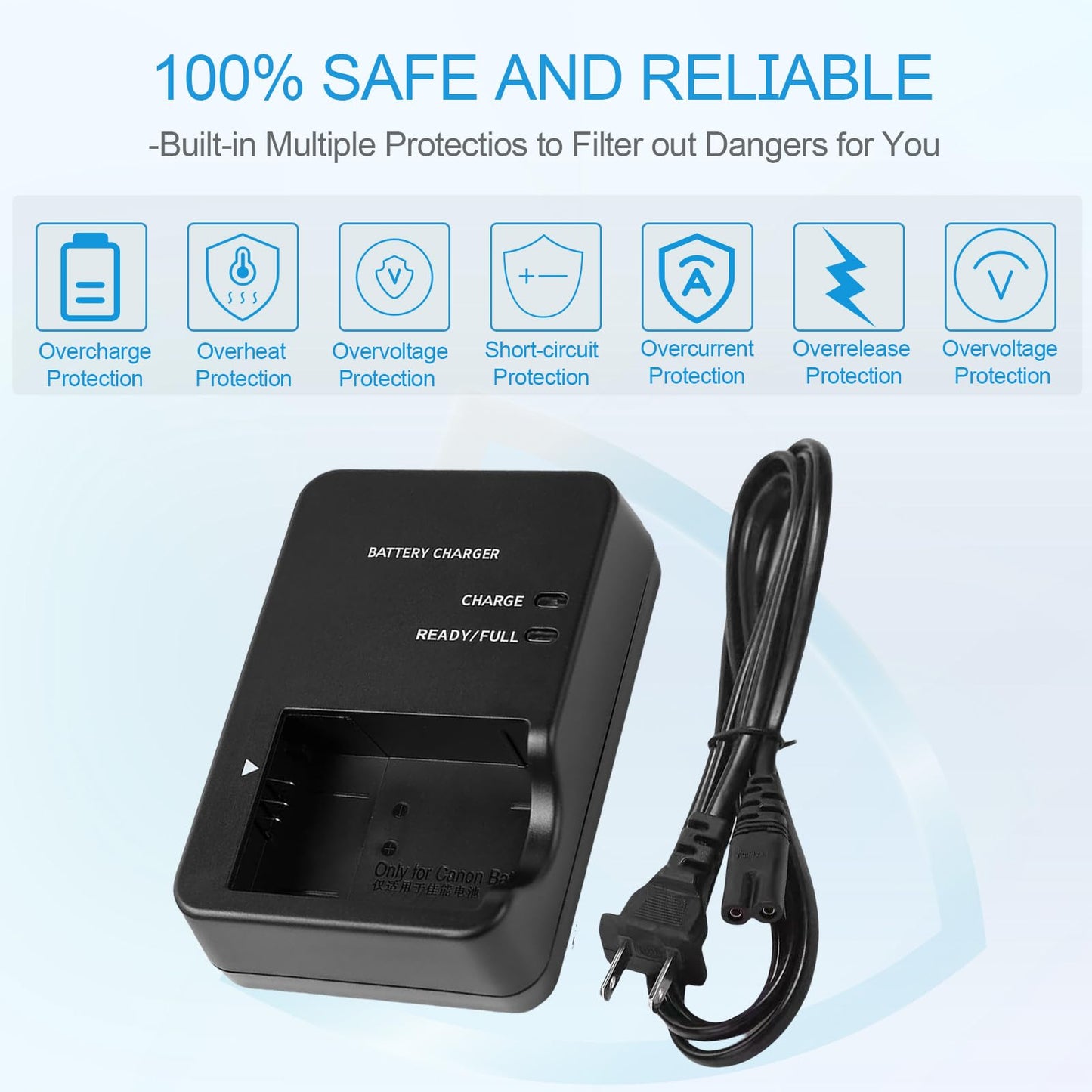 NB-13L CB-2LH Battery Charger Compatible with Canon G7X G7X Mark II III SX620 SX740 SX720 SX730 G9X G9X Mark II G1X G1 X Mark III G5X G5X Mark II