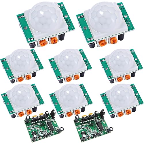 DaFuRui 10PCS HC-SR501 PIR Module Pyroelectric Infrared Motion Sensor Module Detector