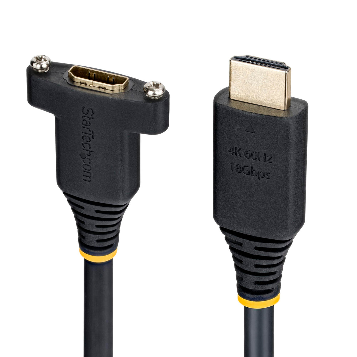 StarTech 6ft Panel Mount HDMI Cable, 4K 60Hz, Male to Female