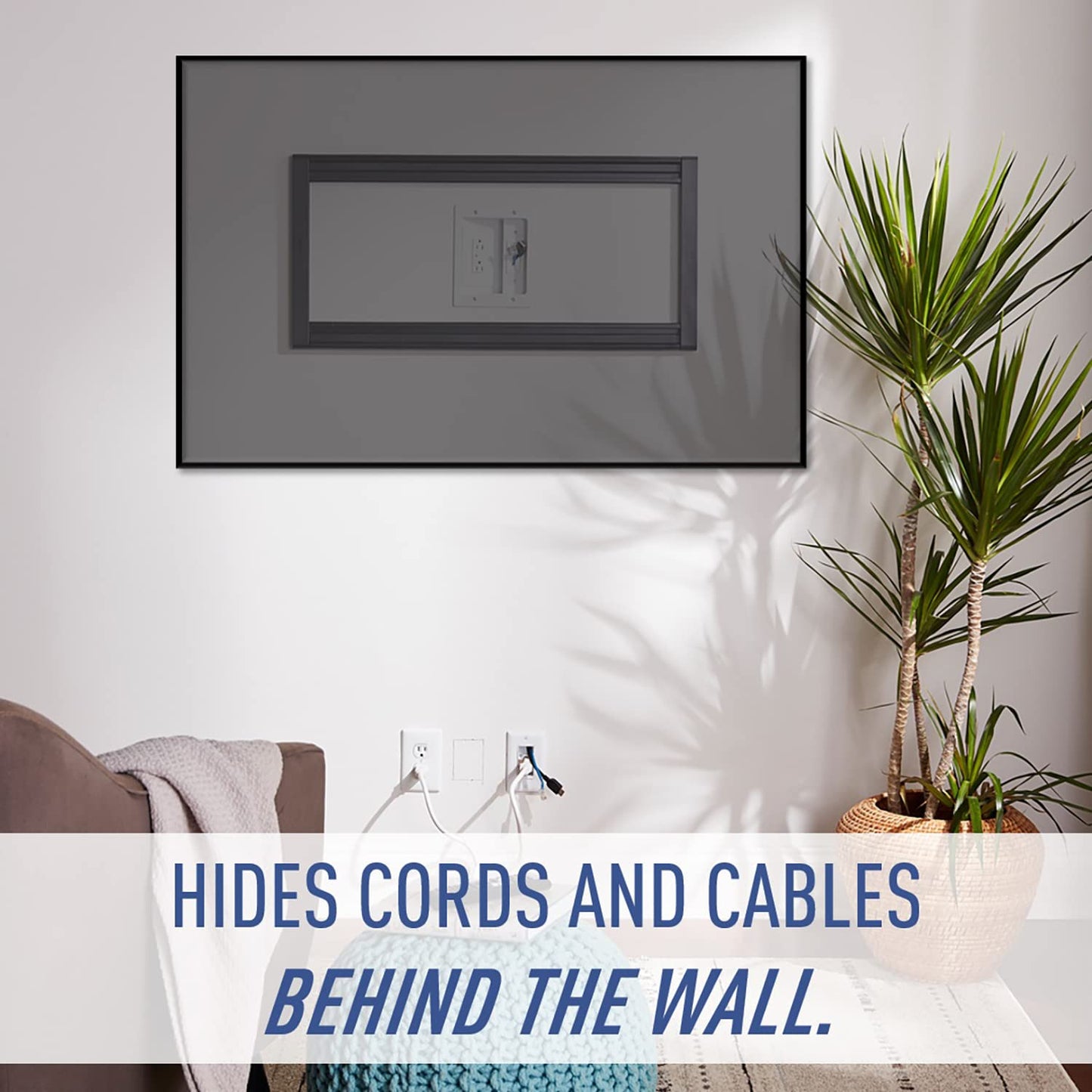 Legrand On?Q in?Wall TV Power Kit with Surge Protected Outlet - Recessed TV Wall Box & Cable Management Kit for Hiding Wires, Mounting Power Behind
