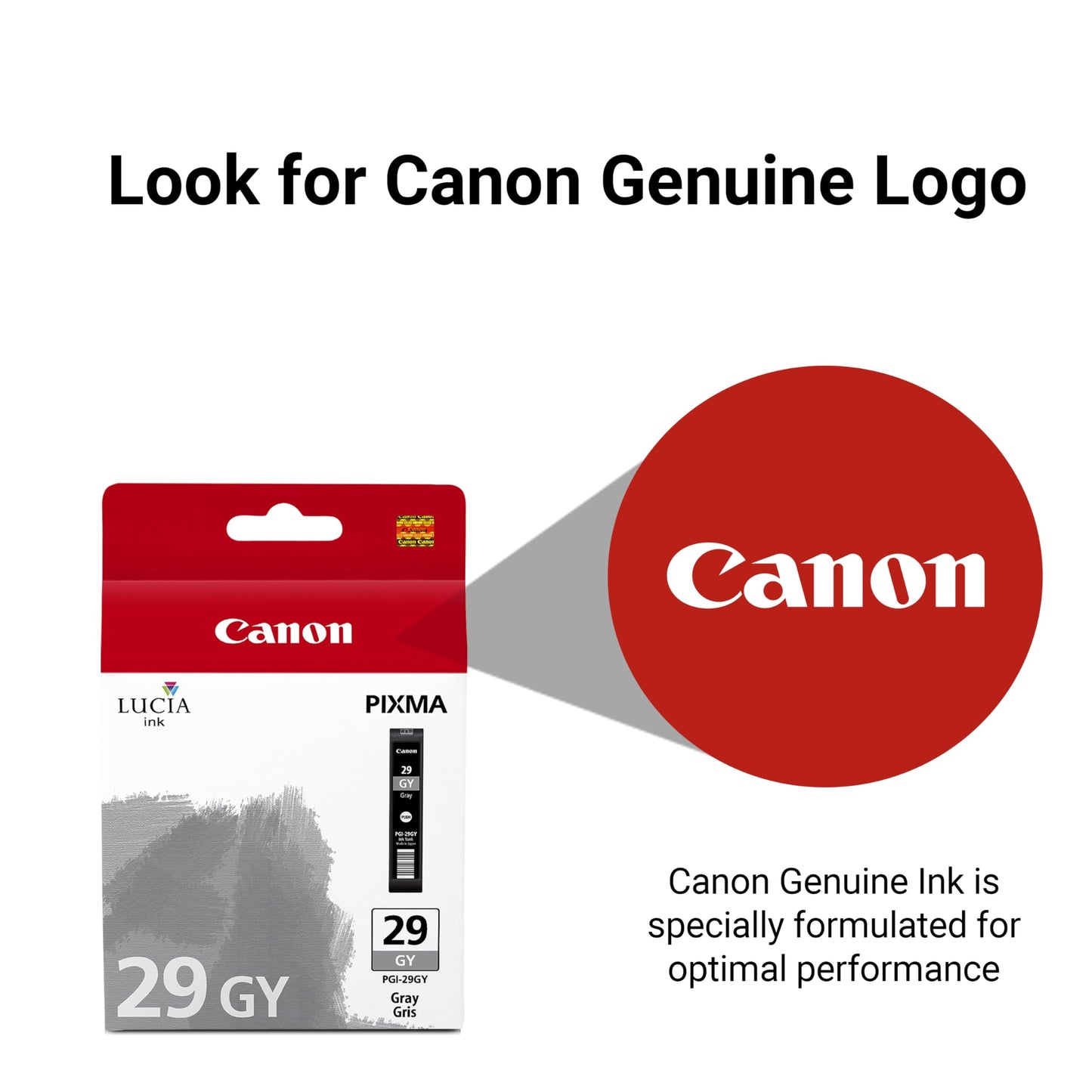 Canon PGI-29 Genuine Gray Ink Tank, Compatible with PIXMA PRO-1 Printers