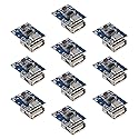 DIANN 10pcs 5V 1A Boost Step-Up Power Supply Module Lithium Battery Charge Protection Board 134N3P DIY Charger LED Display USB and Micro Port