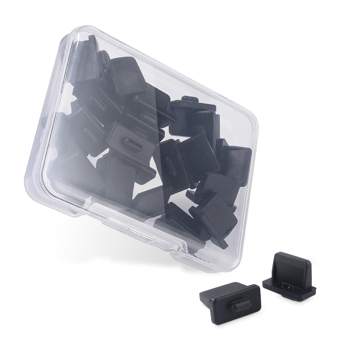 Cable Matters 20-Pack USB Port Covers in Black (USB Dust Cover/Caps, USBA Anti Dust Cover, USBA Port Protector Plug)