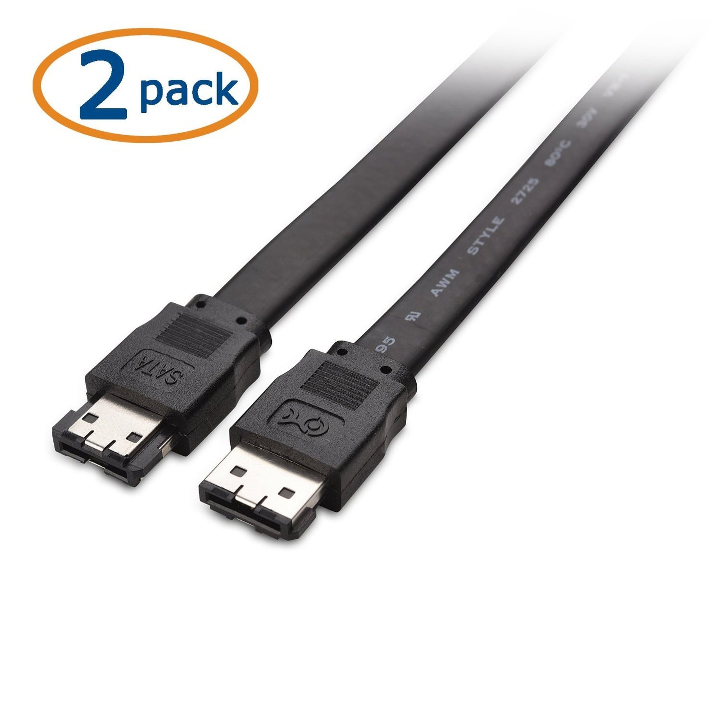 Cable Matters 2-Pack 6 Gbps Shielded eSATA Cable 6 Feet