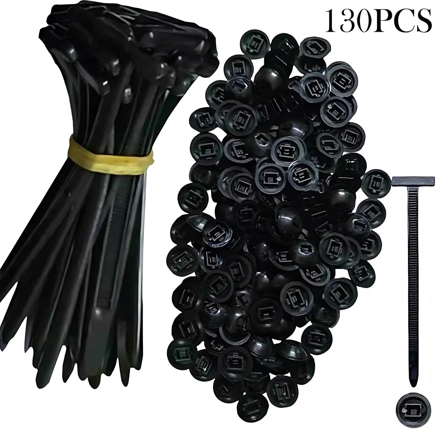 Nylon universal zip tie buckle zipper fastener with pin and button design, multifunctional solution for fixing, organizing and securing cables