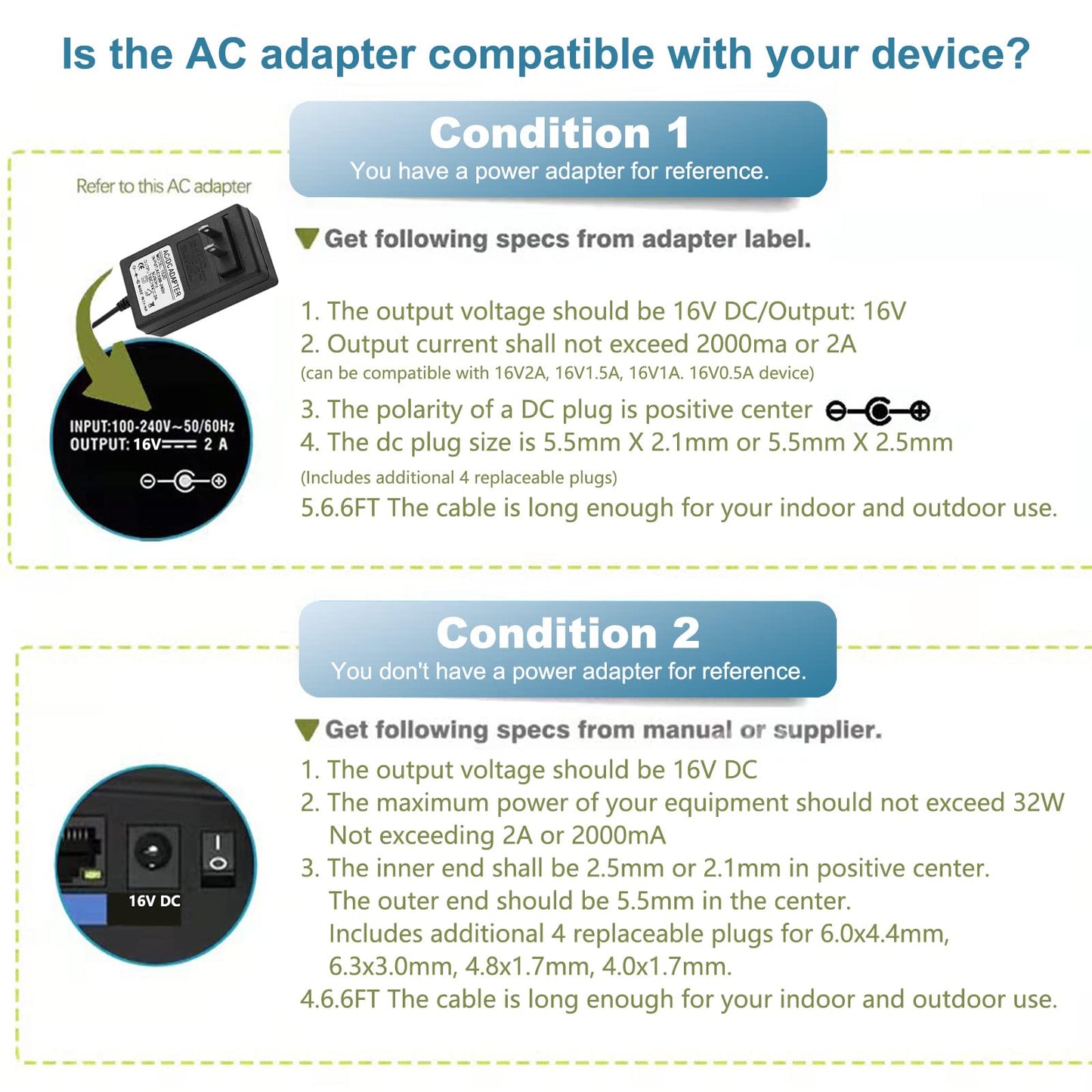 16V 2A AC DC Power Supply Adapter Charger Compatible for Altec Lansing IMW888 IMW888s IMW645 IMW778 IMT804N Big Super LifeJacket Wireless Waterproof…