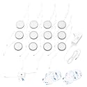 EShine Under Cabinet Puck Lights with Hand Wave Sensor - Circular LED Cabinet Lights - Dimmable - Pack of 12, Cool White (6000K)