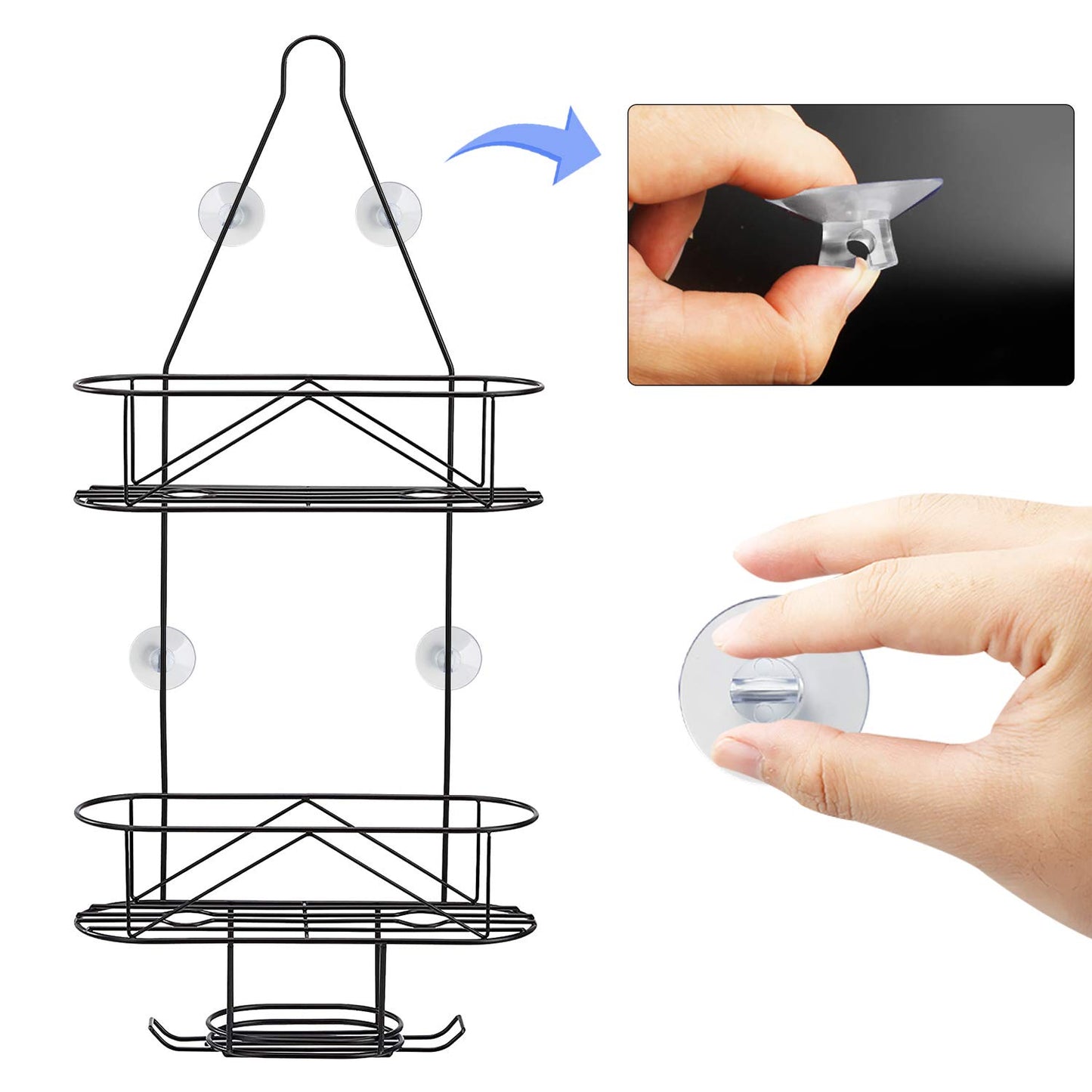 ChengFu 4 Pack Bathroom Shower Caddy Connectors Suction Cups