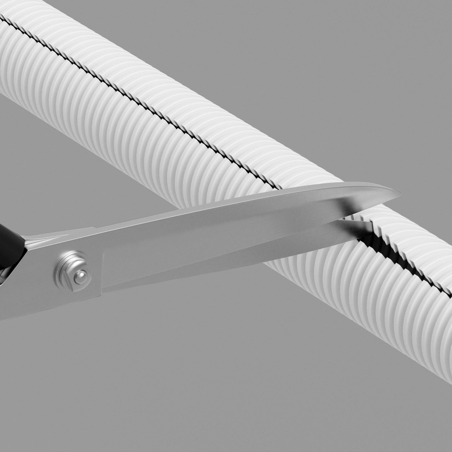 D-Line White 43in Cable Sleeve, Flexible Wire Protector Tubing, Split Electrical Conduit, Plastic PC Cable Management Tube, Cord Sheath, TV Loom