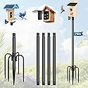 Gtongoko Smart Bird Feeder Pole 1-Inch Dia 79 Inch Bluebird House Pole for Outdoors Weather Station Heavy Duty Metal Mounting Kit Adjustable Bird