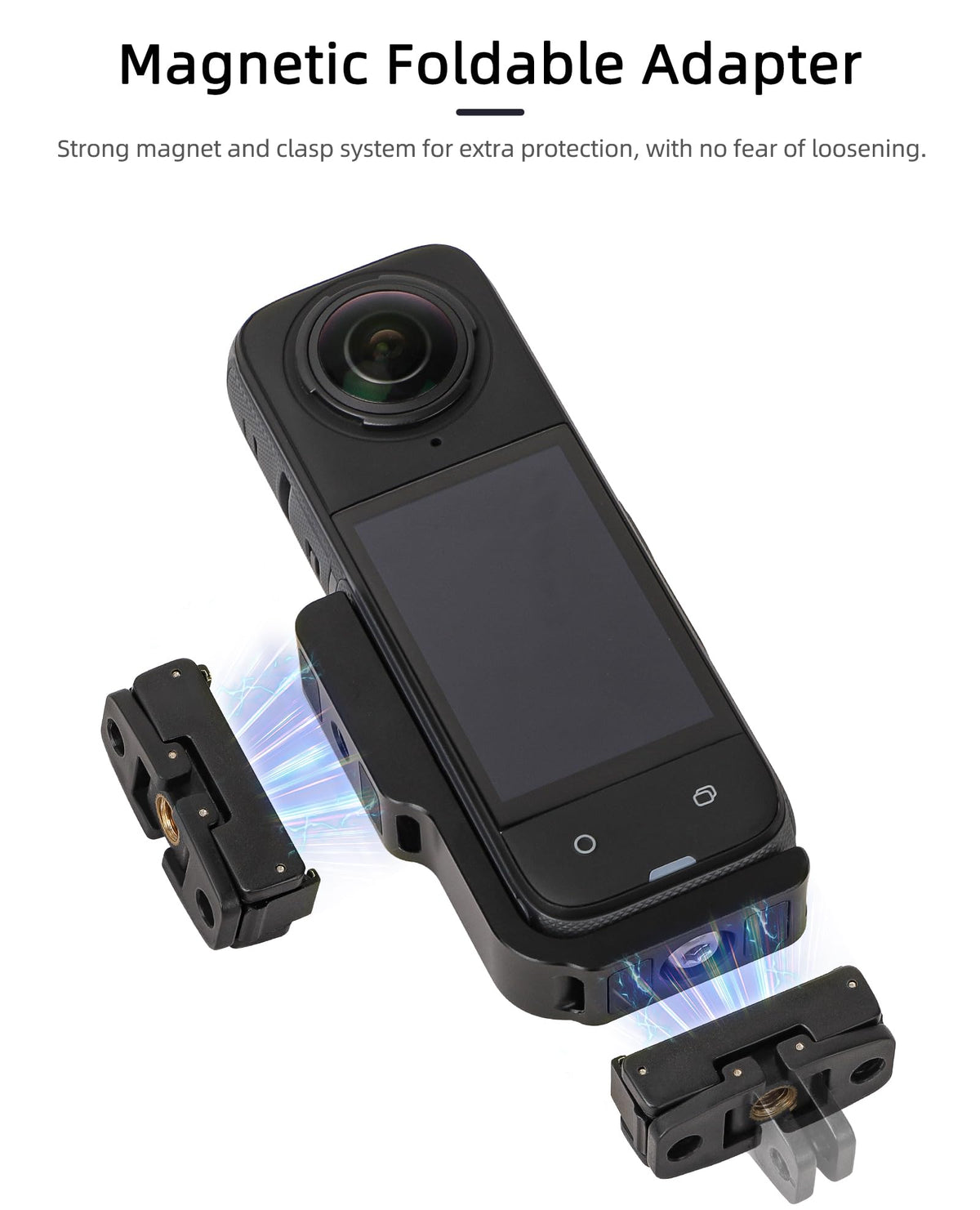 AILENICE 360 X5 X4 Air X4 L-Type Vertical-Horizontal Mount with Magnetic Adapter for Insta360 X5 X4 Air X4 Quick Release Mount Adapter (Additional
