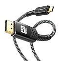 BlueRigger USB C to DisplayPort Cable (10FT, 8K 60Hz, USB Type-C 3.1 to Display Port, 32.4 Gbps, Thunderbolt 4/3, USB-C to DP 1.4 Cable) - Compatible