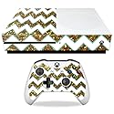 MightySkins Skin Compatible with Microsoft Xbox One S wrap Cover Sticker Skins Glitter Chevron