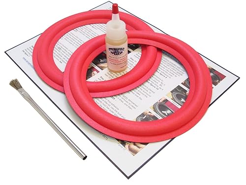 Springfield Speaker 8" Foam Surround Edge Repair Kit - 2 Speaker Kit - Compatible with Cerwin Vega 200-SE, 200SE, 81-W4, 81W4, AT-8, AT8, ATW-8, ATW8
