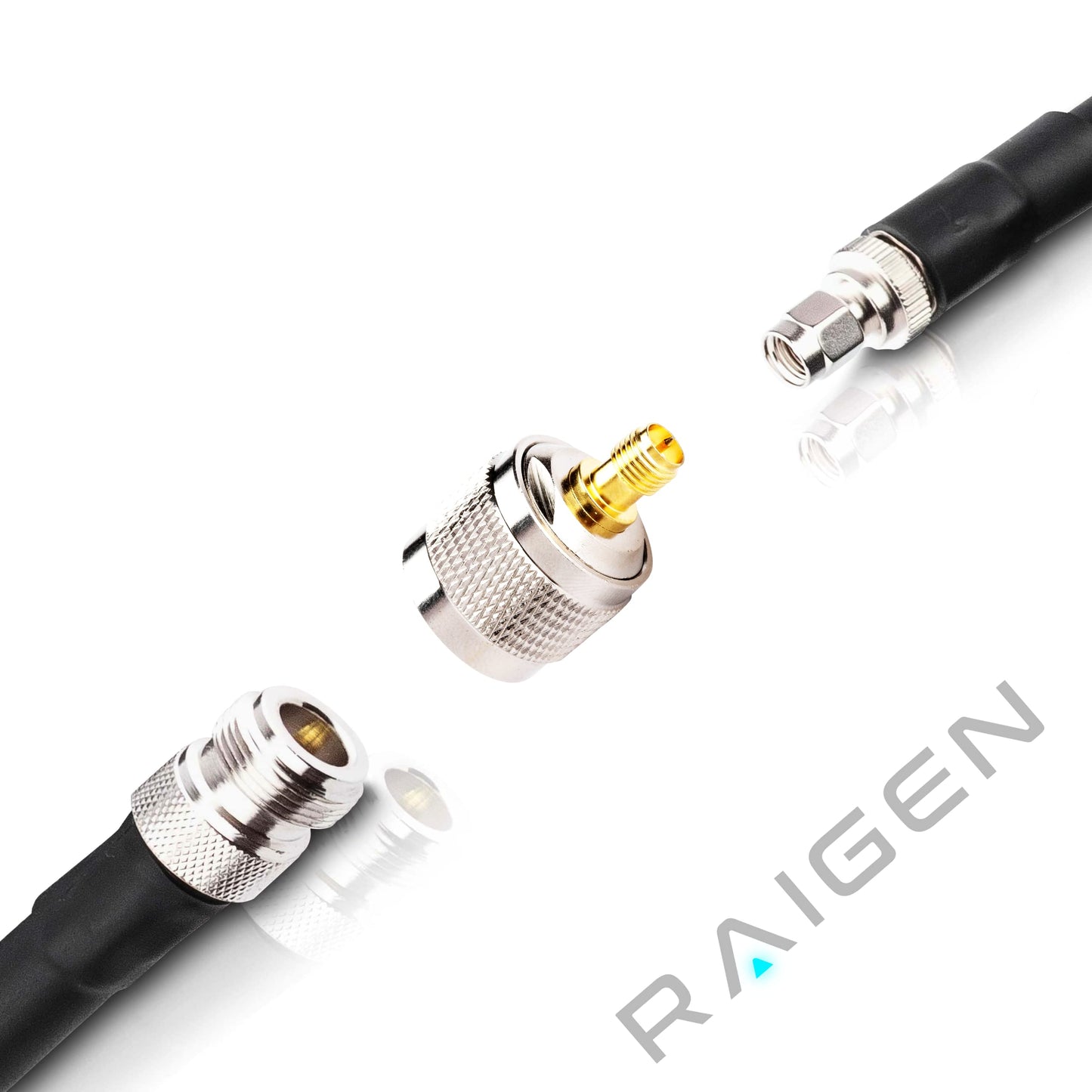 N-Type Male to RP-SMA Female RF Connector Adapter - Cable Extension Adapter Compatible with Wi-Fi Routers, LoRa IoT Gateways, Wireless Hotspots