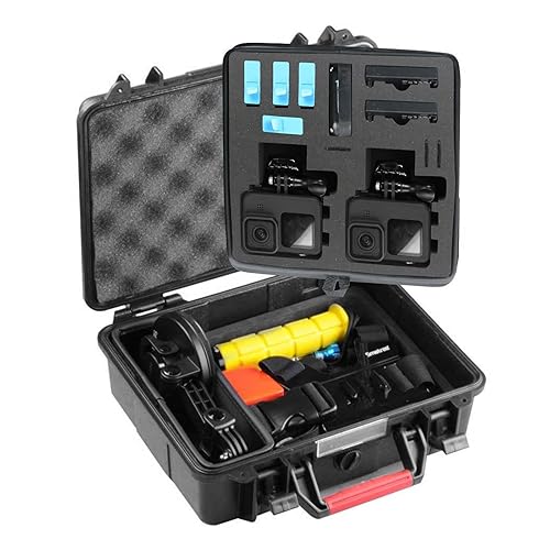 Smatree SmaCase GA500 Floaty/Water-Resist Hard Case Compatible for GoPro 13/12/11/10/9/8/7/6/5/4/3 Plus/3/2018, AKASO Brave 7 LE, DJI Osmo Action, 7.9
