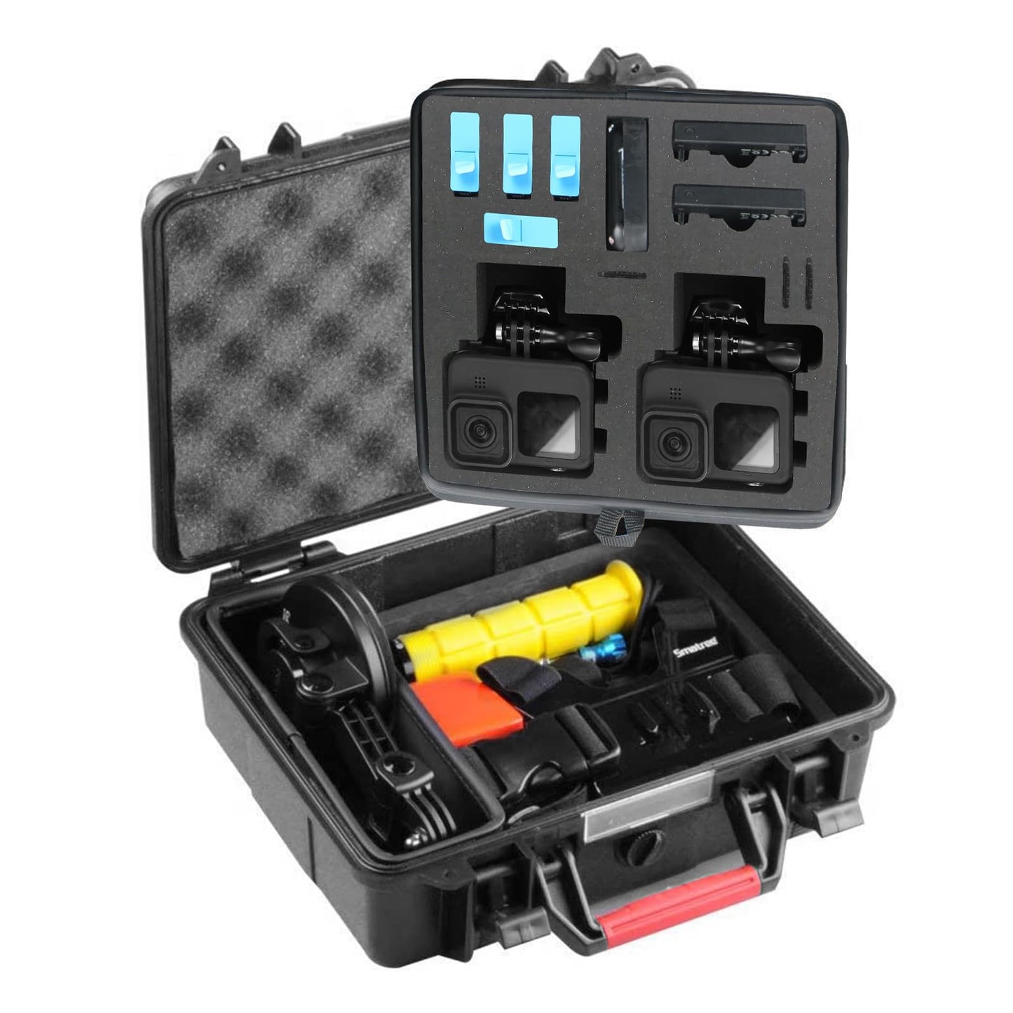 Smatree SmaCase GA500 Floaty/Water-Resist Hard Case Compatible for GoPro 13/12/11/10/9/8/7/6/5/4/3 Plus/3/2018, AKASO Brave 7 LE, DJI Osmo Action, 7.9