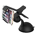 ChargeWorx Universal Car Phone Mount for Dashboard and Windshield, Adjustable Suction Cup Holder with Flex Arm and Clamp, 360 Rotation Compatible