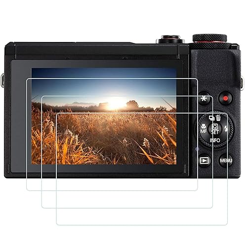 PCTC G7 X Mark II Screen Protector for Canon G9X Mark II / G9 X / G7X Mark II / G7 X / G5X II /G5 X Camera, 0.3mm 9H Hardness Tempered Glass Screen