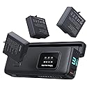 llano AC3 30W Fast Camera Battery Charger Hub with 3 Pack 1950mAh Replacement Ace Pro 2 Batteries for Insta360 Ace Pro 2/AcePro/Ace Action Camera