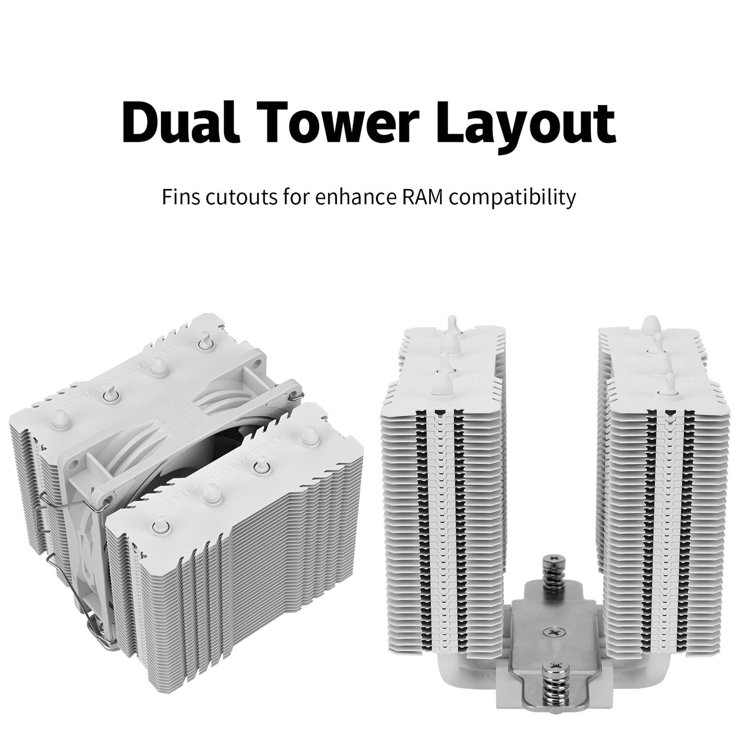 Thermalrlght Peerless Assassin 90 SE White CPU Air Cooler, Double Towers CPU Heatsink Cooler, with TL-P9W Quiet PWM Fan, Computer CPU Cooling