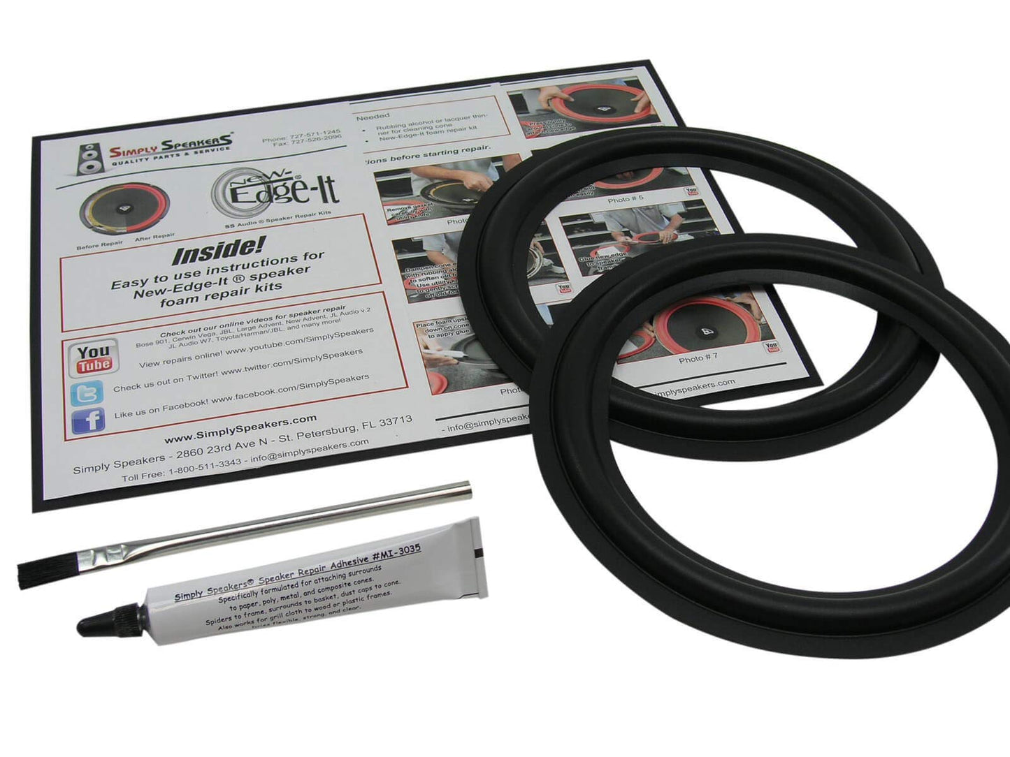 Klipsch Rubber Edge 8 Inch Speaker Repair Kit RSK-8 (Pair)