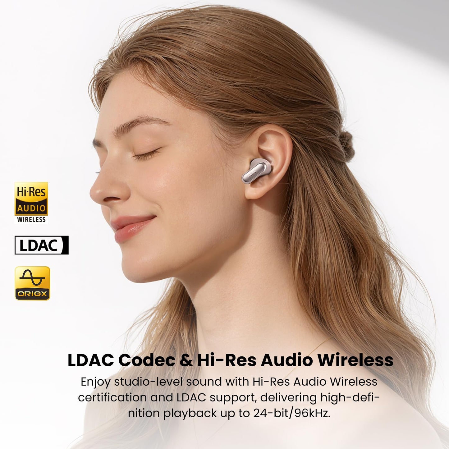 TOZO NC20 Pro Active Noise Cancelling Wireless Earbuds, Smart LCD Screen