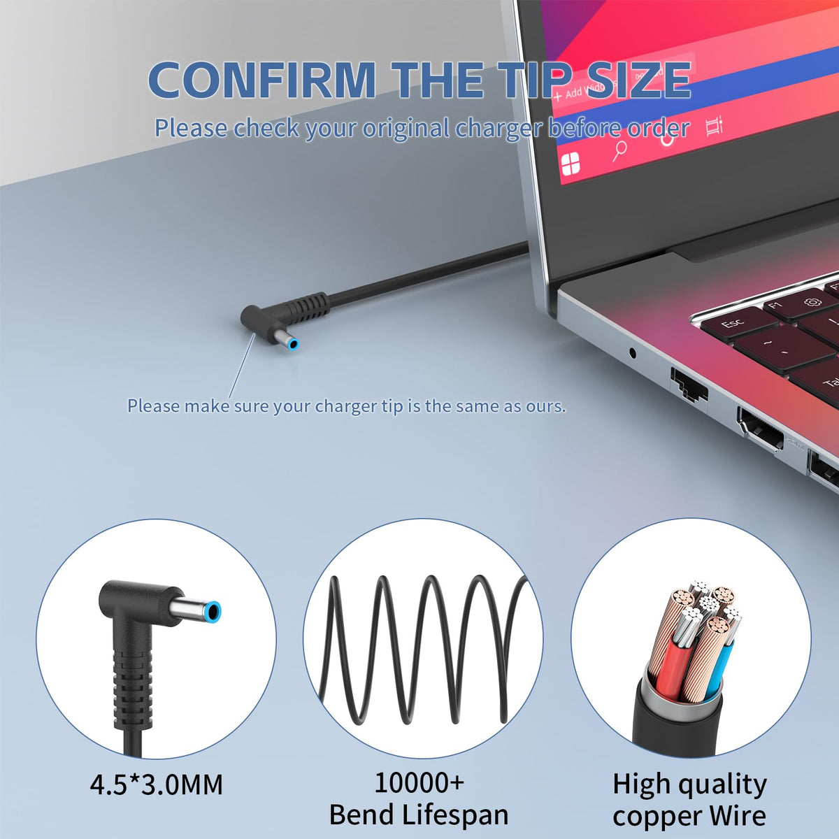 New 230W 4.5mm Blue Tip Charger Compatible with HP Omen 15 16 17 Gaming Laptop Victus 15 16 ZBook Fury 16 G8 G9 G10 M41303-001 TPN-LA10 M35733-001