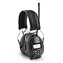 Walker's Hearing Protection Soft Padded Over Ear Earmuffs with Built in AM/FM Radio and Input Jack for MP3 or CD Player, Black (2 Pack)