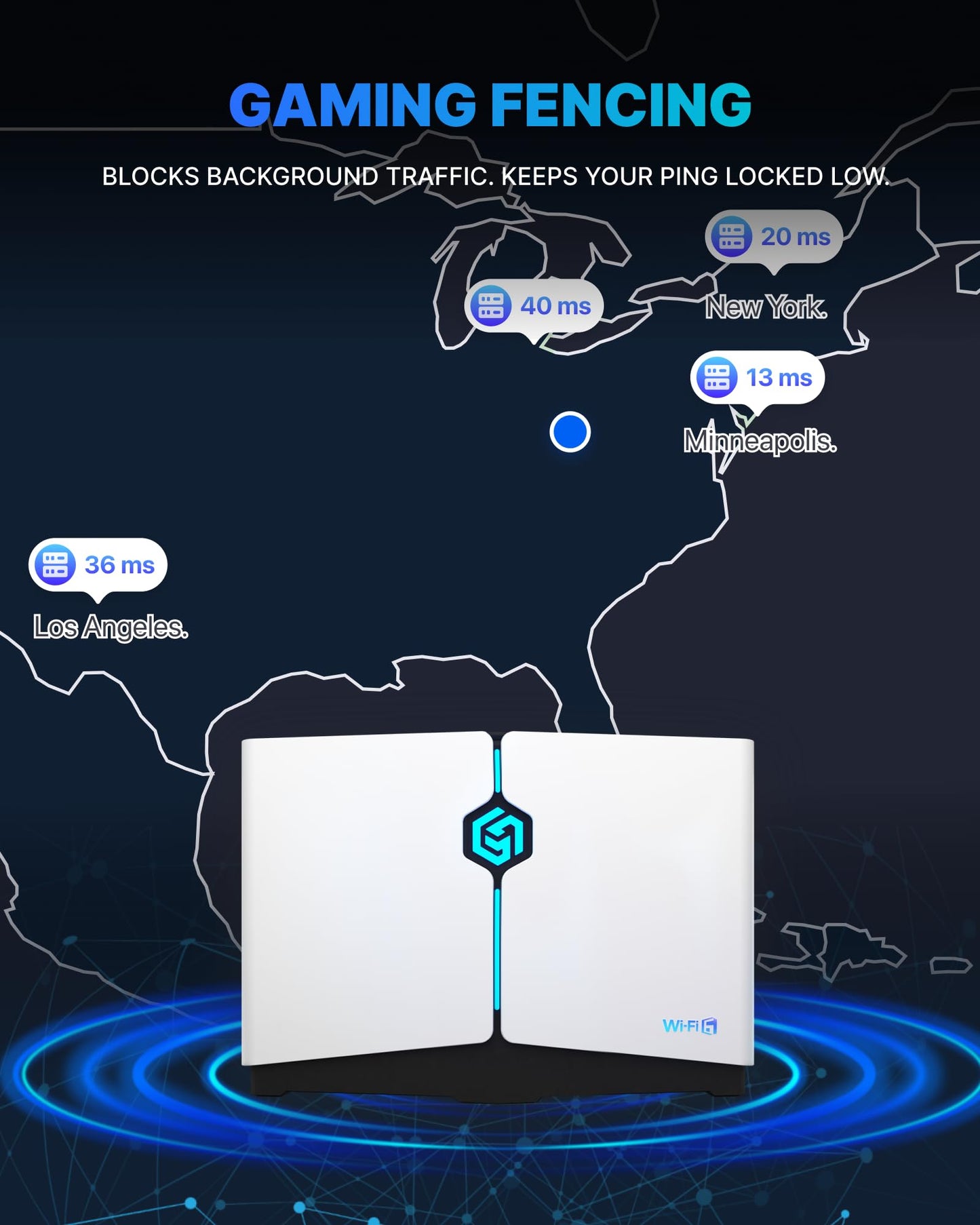 GearUP Gaming Router WiFi Booster - Free 90-Day GearUP Booster Subscription, AX3000 WiFi 6 HYPEREV Wireless Router for Console ?