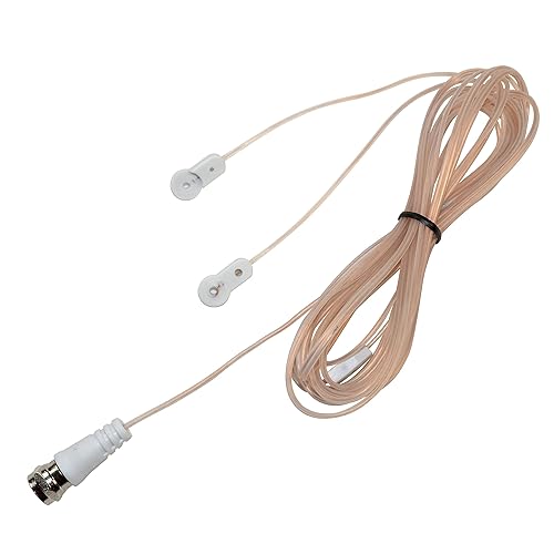HQRP FM Antenna F-Type Connector Compatible with AM/FM Table Top Radio Sangean WR-2 / WR-11 / WR-12 / WR-15WL / WR-22WL / HDR-18